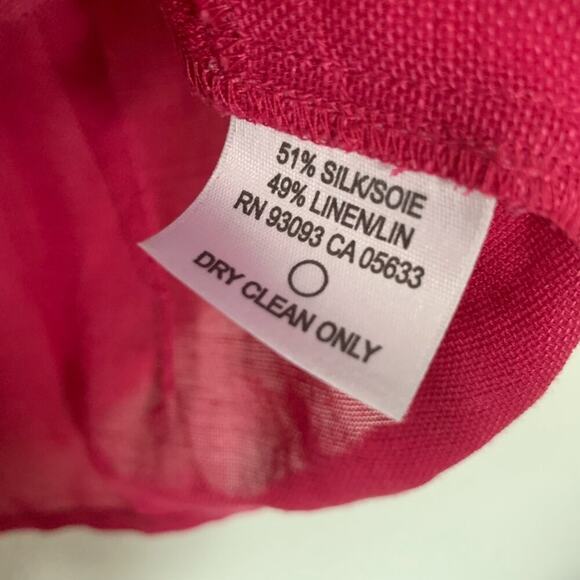 Nic + Zoe Pink Silk Linen Button Up Shirt - Picture 6 of 9